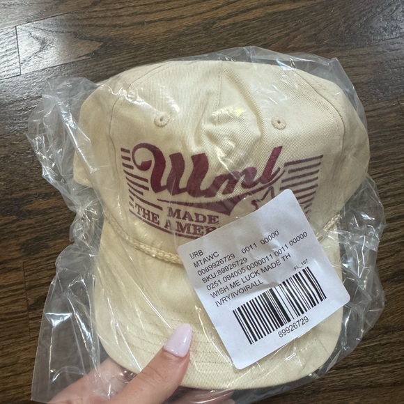 NWT Wish Me Luck The American Way Baseball Hat - Picture 4 of 5